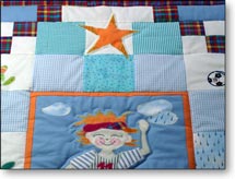 Quilts für Kinder Kinderdecke Fußballer