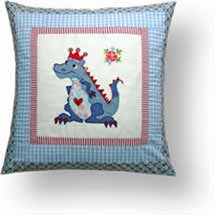 Quilt Kinderkissen Dino