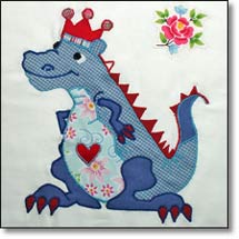 Quilt Kinderkissen Dino