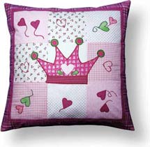 Quilt Patchwork Kinderkissen 'Märchenprinzessin'