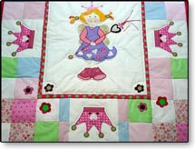 Quilt Patchwork Kinderdecke 'Märchenprinzessin'