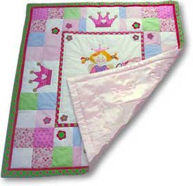 Quilt Patchwork Kinderdecke 'Märchenprinzessin'