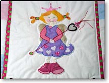 Quilt Patchwork Kinderdecke 'Märchenprinzessin'