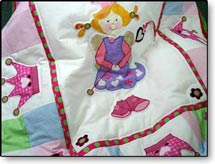 Quilt Patchwork Kinderdecke 'Märchenprinzessin'