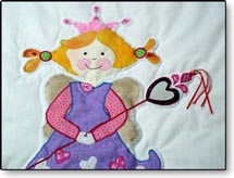 Quilt Patchwork Kinderdecke 'Märchenprinzessin'