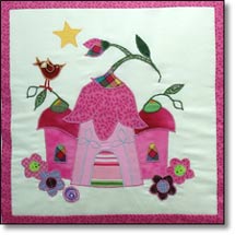 Quilt Kinderkissen Elfenschloss