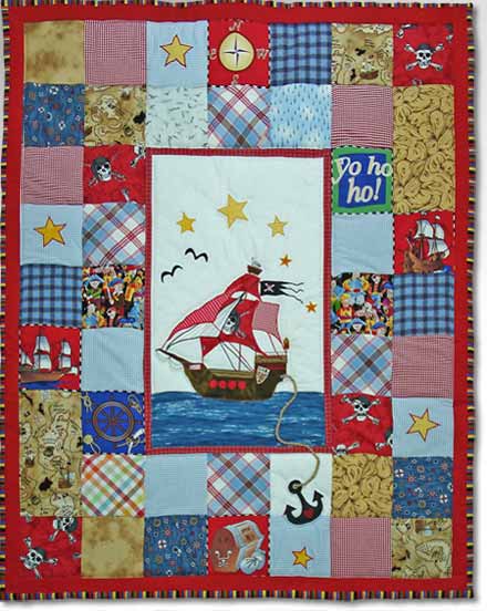 Quilt Patchwork Kinderdecke Seeruber 1