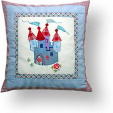 Quilt Kinderkissen Ritterburg