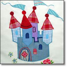 Quilt Kinderkissen Ritterburg