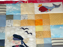 Quilts für Kinder Patchwork Kinderdecke Kleiner Kapitän 