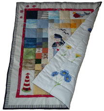 Quilt Patchwork Kinderdecke Kleiner Kapitän 8