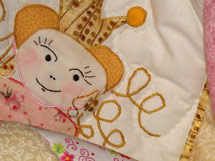 Quilt Patchwork Kinderdecke Prinzessin