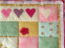 Quilt Patchwork Kinderdecke Prinzessin