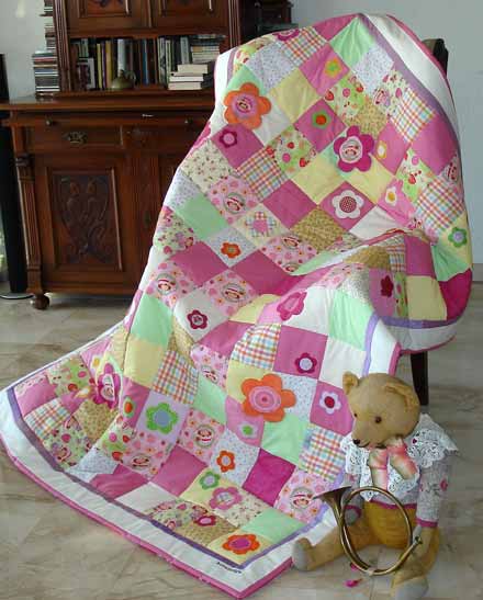 Quilt Patchwork Kinderdecke Emely 1