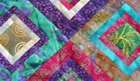 Quilt Patchwork Decke Blaue Stunde