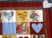 Quilt Patchwork Kinderdecke Blue Jean Teddy 3