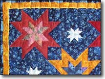 Quilt Patchwork Decke Sterne