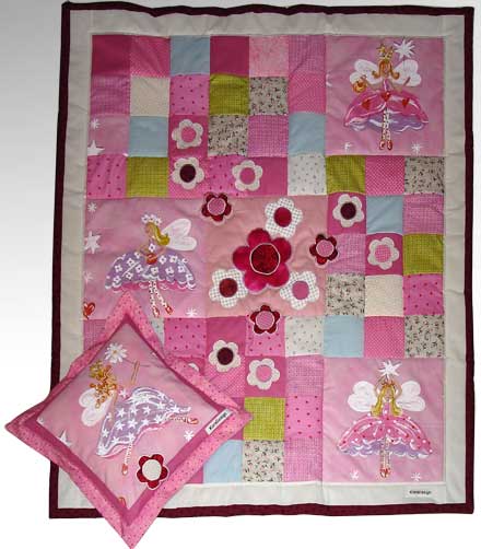 Quilt Patchwork Kinderdecke Lilifee 1