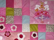 Quilt Patchwork Kinderdecke Lilifee 4