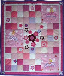 Quilt Patchwork Kinderdecke Lillyfee Variation 3