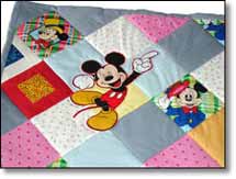 Quilt Patchwork Kinderdecke Miky Mouse 7
