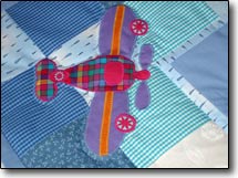 Quilts für Kinder Patchwork Kinderdecke Pilot